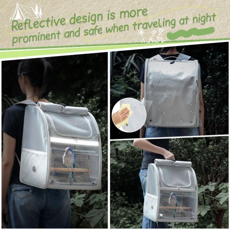 Mochila transportadora para aves Sanmoncare repelente al agua y ligera