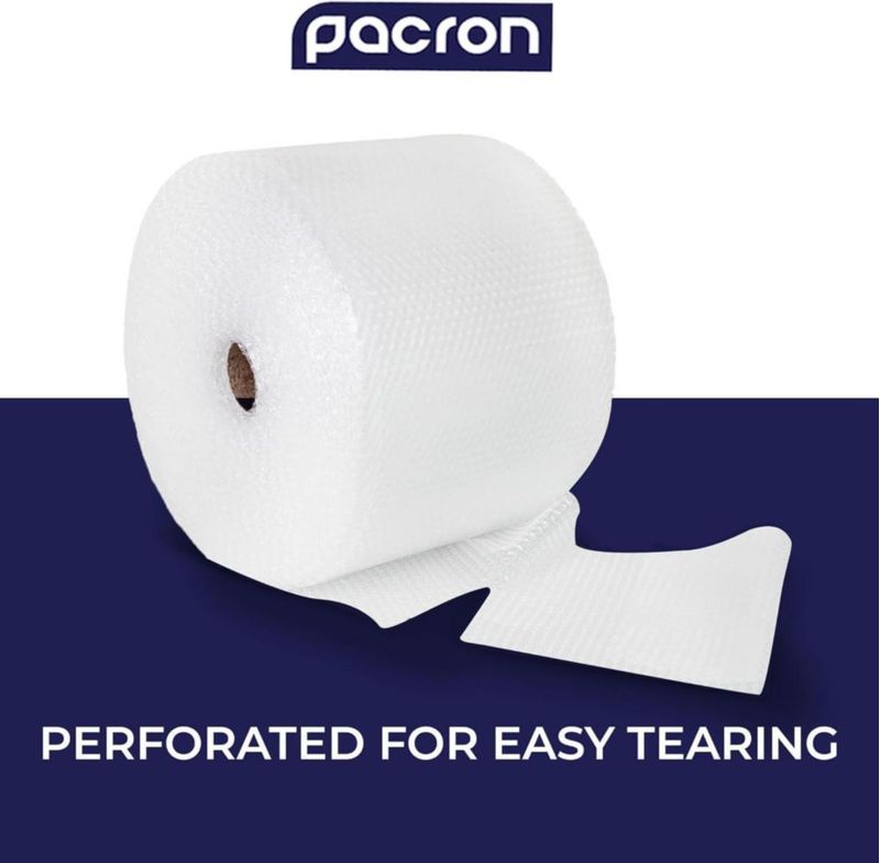 Cinta de burbujas PACRON 30 cm x 68 m paquete de 2 perforada