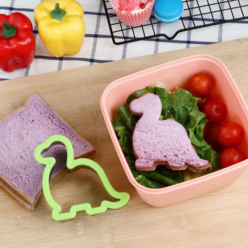 Cortadores de Galletas Elfkitwang 12 uds: dinosaurio corazón estrella y ratón
