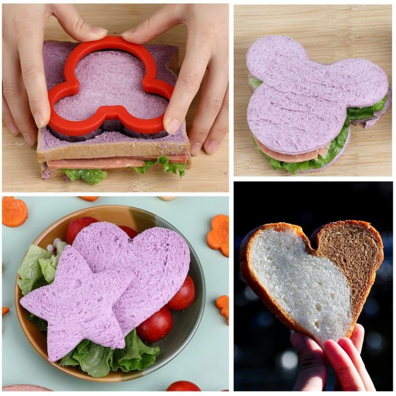 Cortadores de Galletas Elfkitwang 12 uds: dinosaurio corazón estrella y ratón