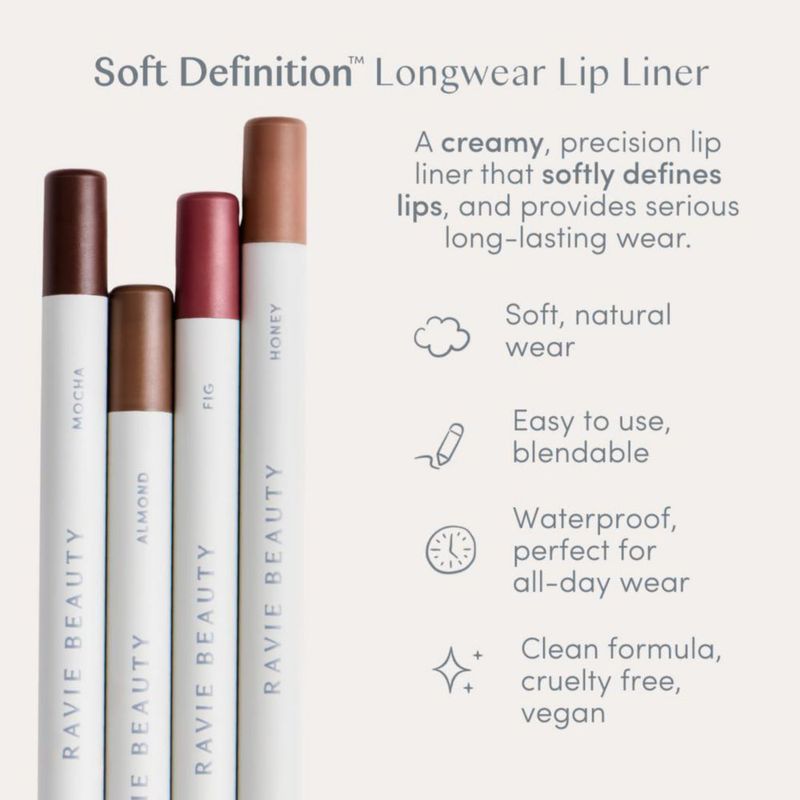 Lápiz delineador de labios Ravie Beauty Fig impermeable vegano 12 g