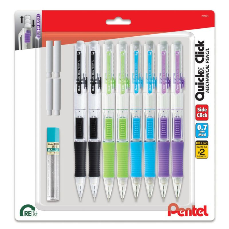 Lápiz mecánico Pentel 07 mm 8 unidades (PD217LEBP8)