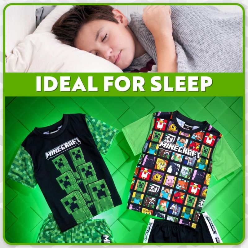 Set de pijama Get Trend Minecraft 7-8 años 2 unidades verde