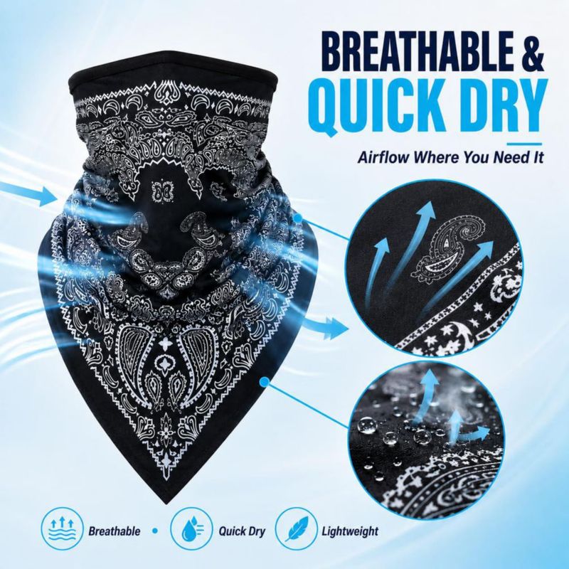 Balaclava RIDEIWAKE de seda hielo triangular