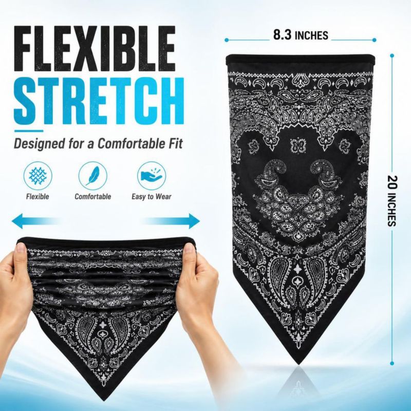 Balaclava RIDEIWAKE de seda hielo triangular