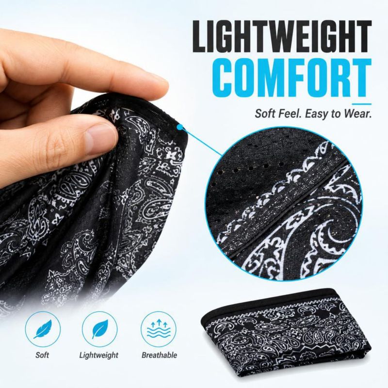 Balaclava RIDEIWAKE de seda hielo triangular
