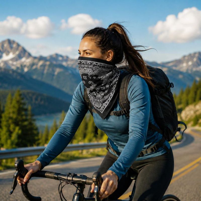 Balaclava RIDEIWAKE de seda hielo triangular