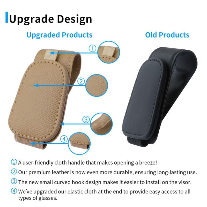 Soporte magnético para gafas de sol Yuoyar - Pack de 2 en beige