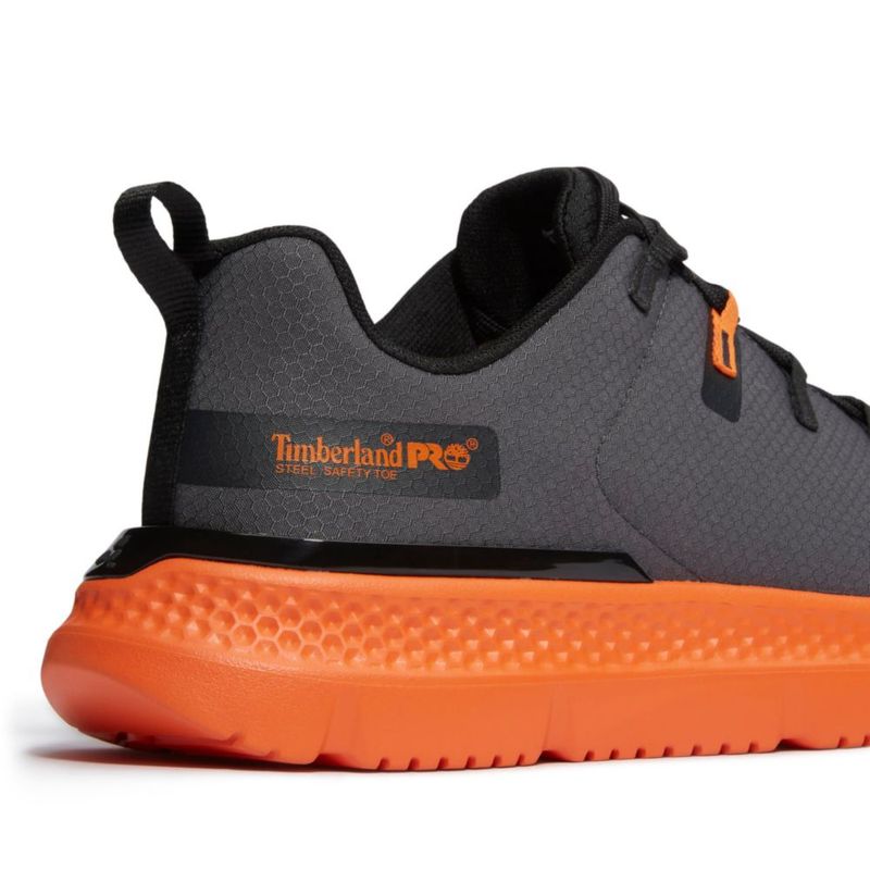 Zapato de Trabajo Timberland PRO 7M con Puntera de Acero Gris Oscuro/Naranja