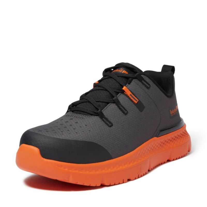 Zapato de Trabajo Timberland PRO 7M con Puntera de Acero Gris Oscuro/Naranja
