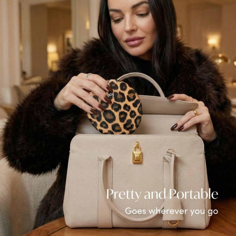 Espejo de Maquillaje LED Fancii 13 cm 10x/1x Leopardo Chic