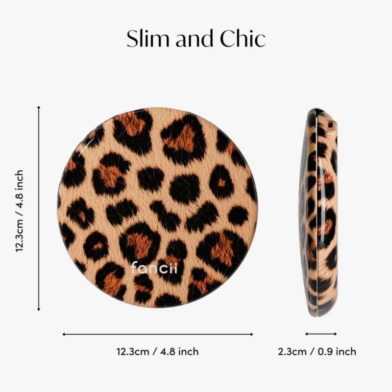 Espejo de Maquillaje LED Fancii 13 cm 10x/1x Leopardo Chic