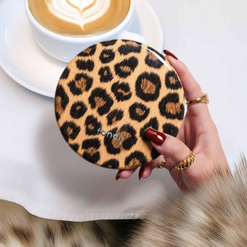 Espejo de Maquillaje LED Fancii 13 cm 10x/1x Leopardo Chic