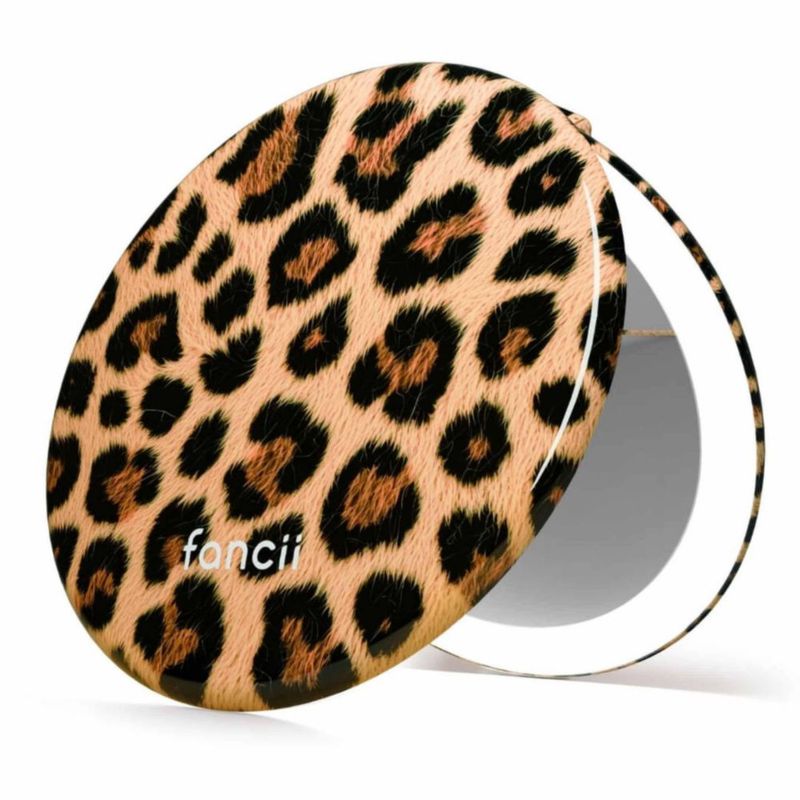 Espejo de Maquillaje LED Fancii 13 cm 10x/1x Leopardo Chic