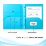 Carpeta de archivo ViVin paquete de 24 azul brillante con 3 ganchos