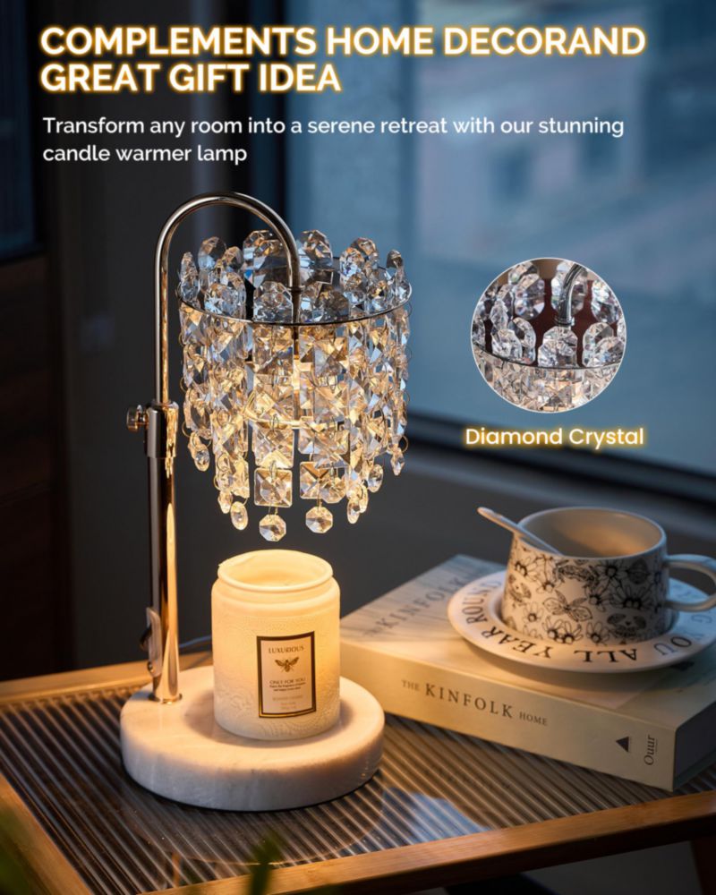 Calentador de velas SIJIHOME con cristal regulable RGB y temporizador