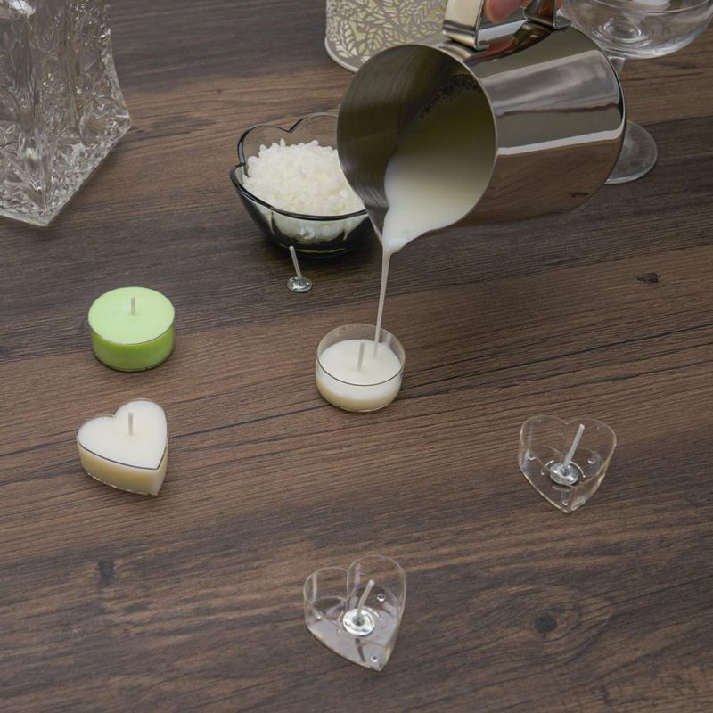 Vasos para velas tipo tea light CandMak 39 mm 50 piezas de plástico transparente