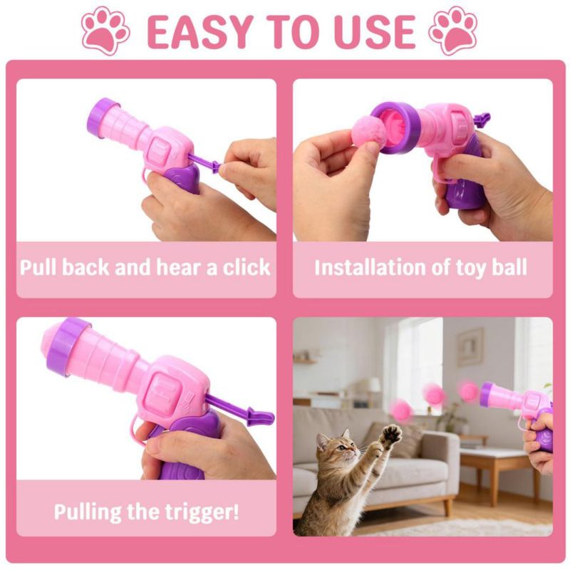 Pozo de bolas para gatos fooind 89 cm con lanzador y set de 216 piezas