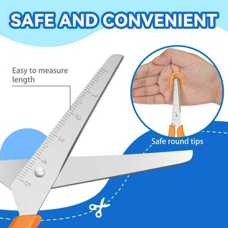 Tijeras VEESA 14 cm Pack de 24 Punta Romana y Antipellizco