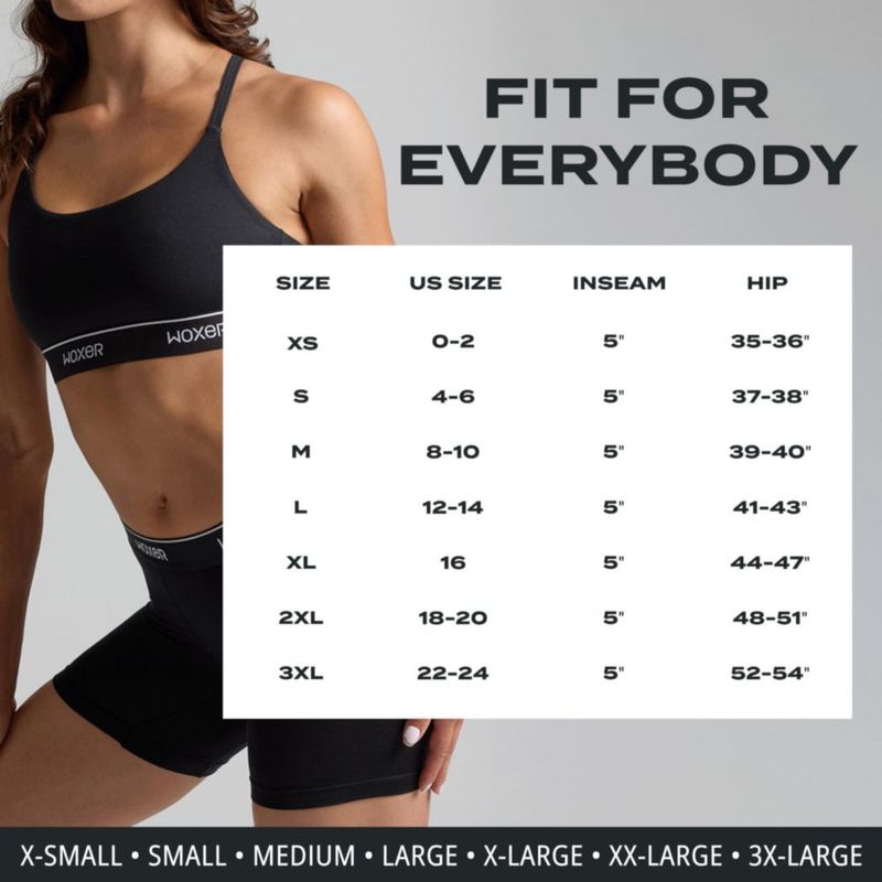 Boxer para mujer Woxer 13 cm Modal sin costuras Negro 2.0