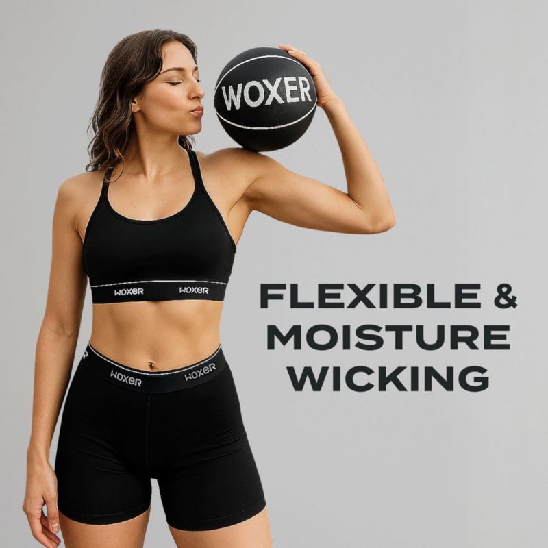 Boxer para mujer Woxer 13 cm Modal sin costuras Negro 2.0
