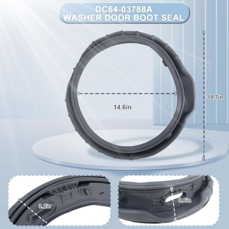 Junta de la puerta de lavadora Poweka DC64-03788A para Samsung