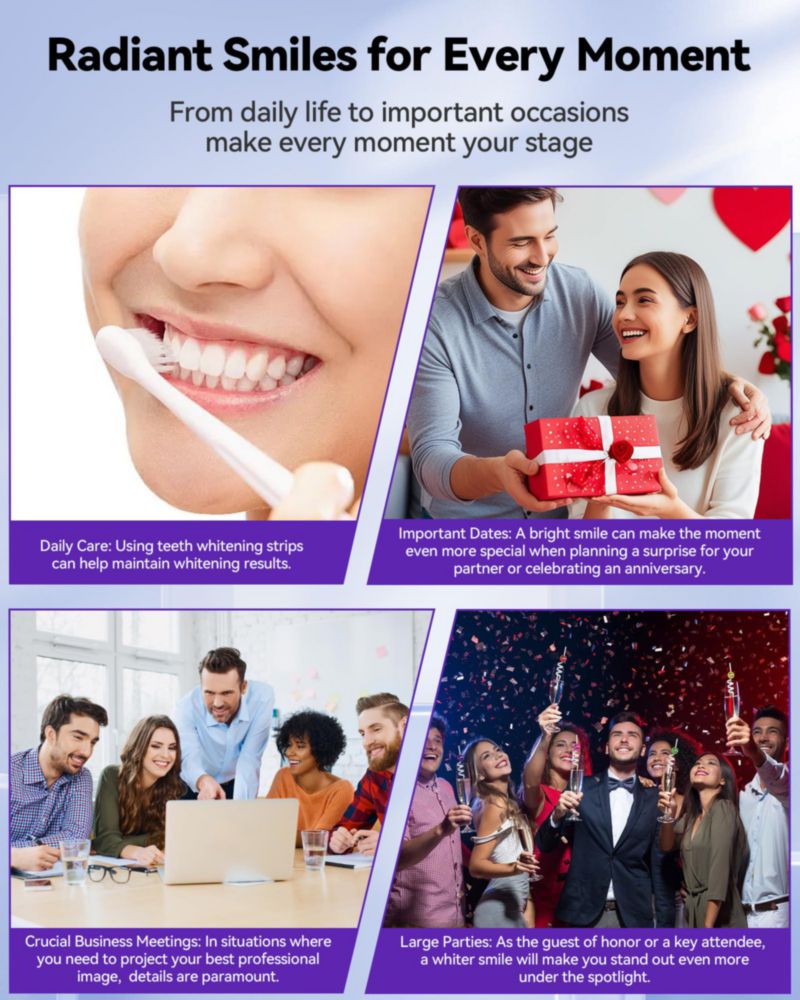 Blanqueamiento Dental Orrhomi 21 Tratamientos Púrpura para Dientes Sensibles