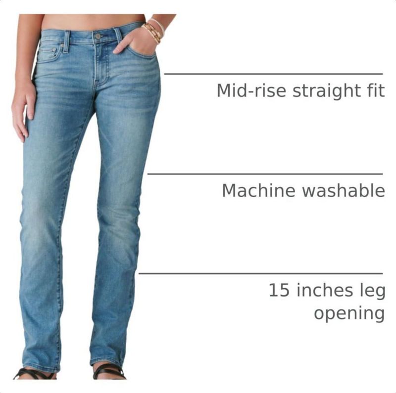 Lucky Brand mujer Jeans Sweet de cintura media y pierna recta color Glass Mount 32W x 30L EE. UU.