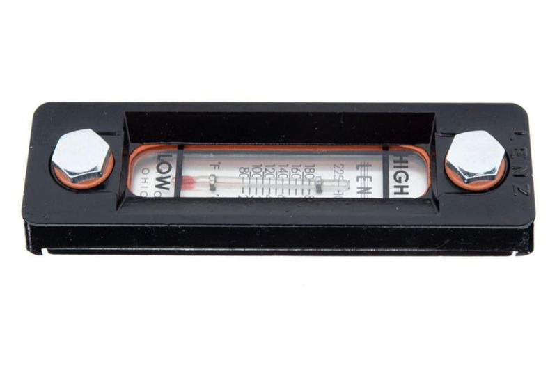 Indicador LENZ T-550-5 de nivel de tanque hidráulico con pantalla de temperatura de 13 cm y 200 °F