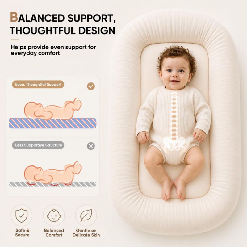 Cojín de Apoyo para Bebé NatEmbrace 0‑24 meses 100 % algodón