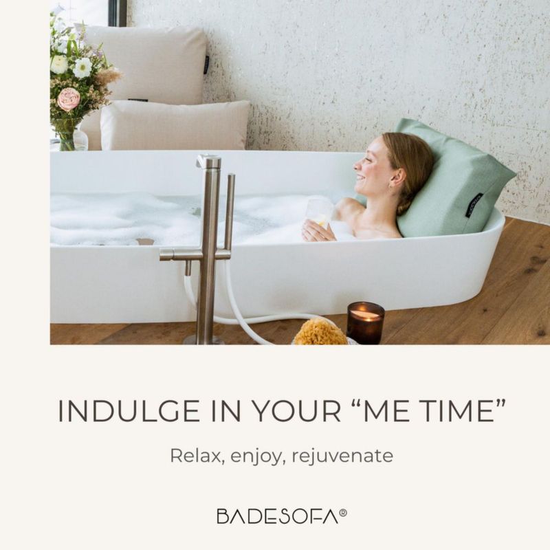 Almohada de Baño BADESOFA Verde 61 cm x 51 cm de Secado Rápido