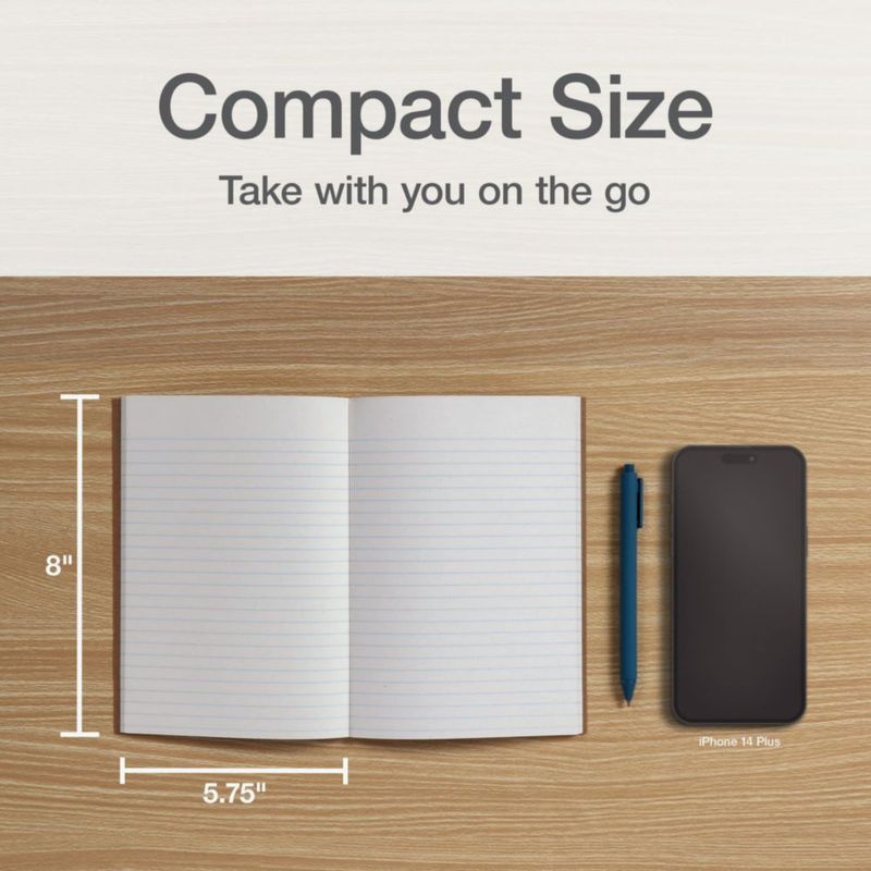 Cuaderno de composición Oxford pack de 6 tapa kraft 14 cm 60 hojas