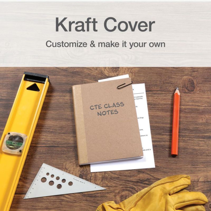 Cuaderno de composición Oxford pack de 6 tapa kraft 14 cm 60 hojas