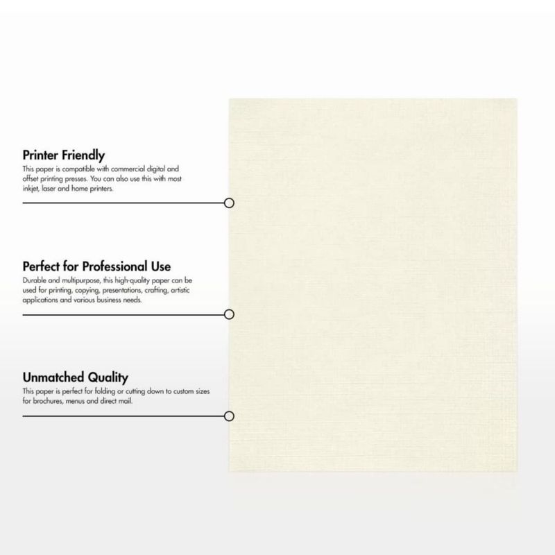 Papel LUXPaper 216 × 279 cm Lino 32 lb 50 unidades