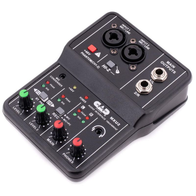Mezclador USB CAD Audio MXU2 2 canales XLR combo