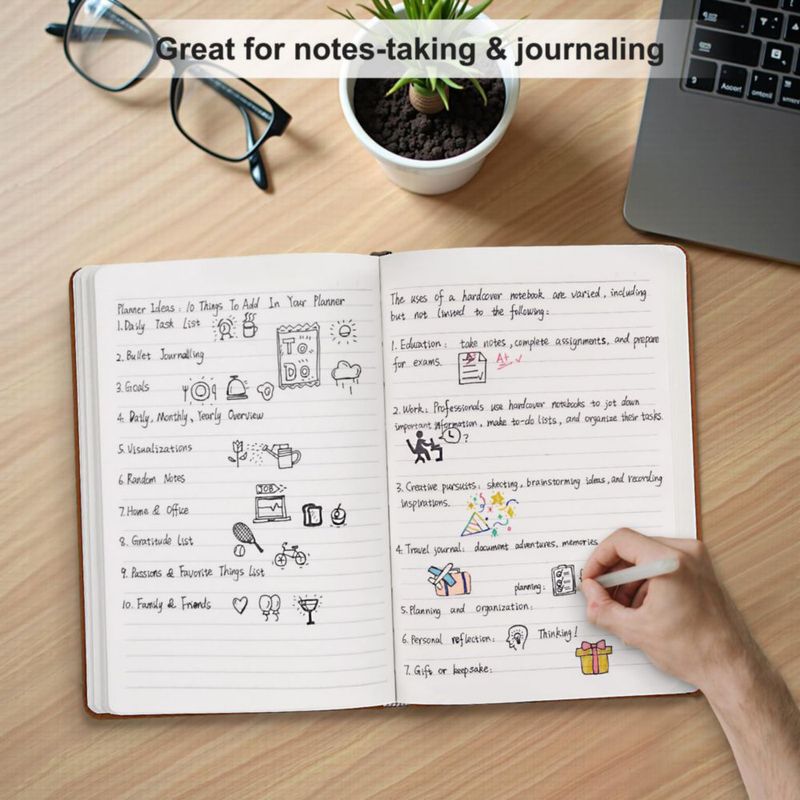 Cuaderno de notas Comix pack de 6 - 14 cm x 21 cm - Marrón