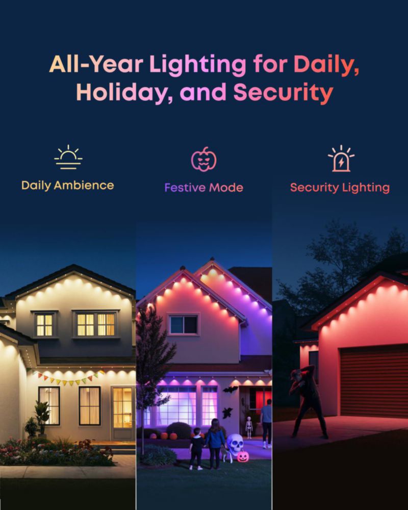 Luces exteriores eufy 45 m RGBWW LED de cadena