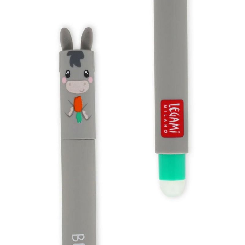 Set de 3 bolígrafos de gel Legami 07 mm con diseños de animales de granja