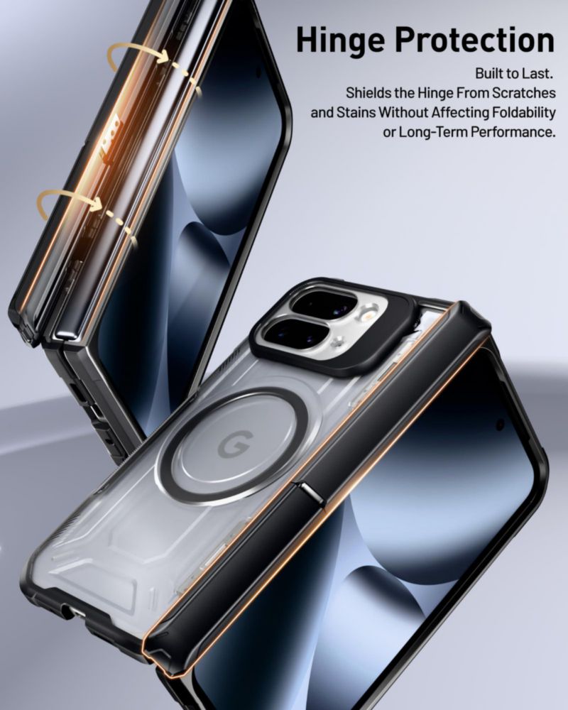 Funda resistente Poetic para Google Pixel 10 Pro Fold cubierta protectora completa MagSafe con soporte integrado y protector de pantalla de vidrio