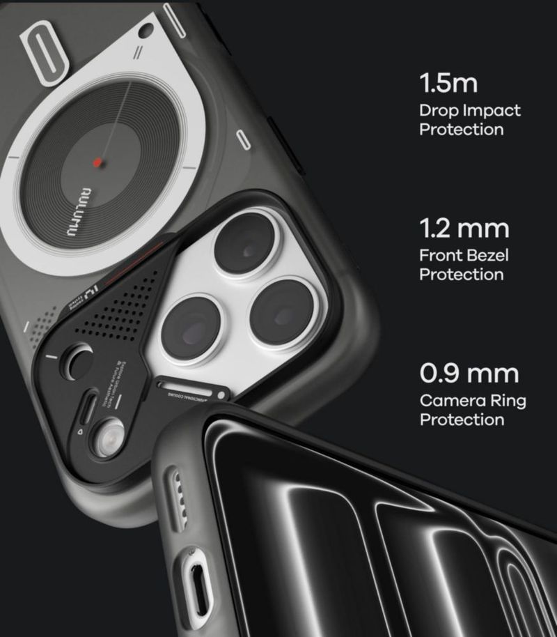 Funda Aulumu A18 Frosted para iPhone 18 Pro Max Blanca Transparente