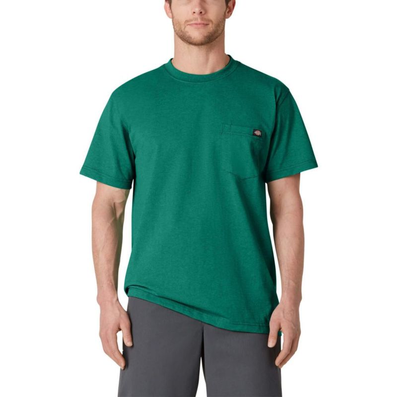 Camiseta Dickies 2X verde jaspeado de un solo tinte