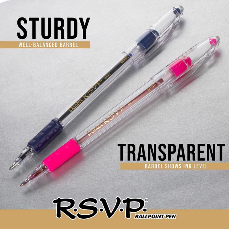Bolígrafo Pentel RSVP 10 mm Rojo – Pack de 2