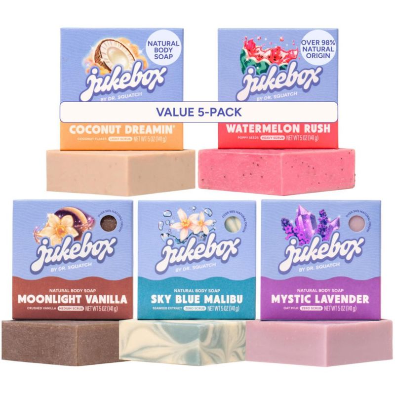 Jabón en barra JUKEBOX 141 g (paquete de 5) Sky Blue y más