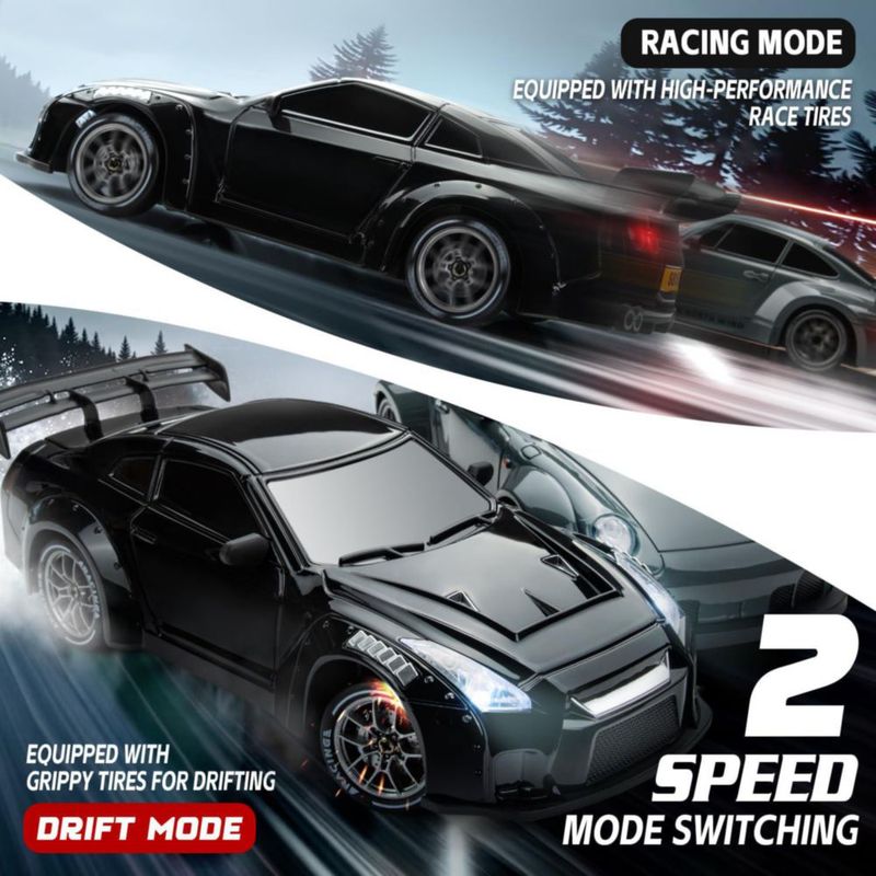 Coche RC de Drift Nowzeth 1/24 Control Remoto Negro