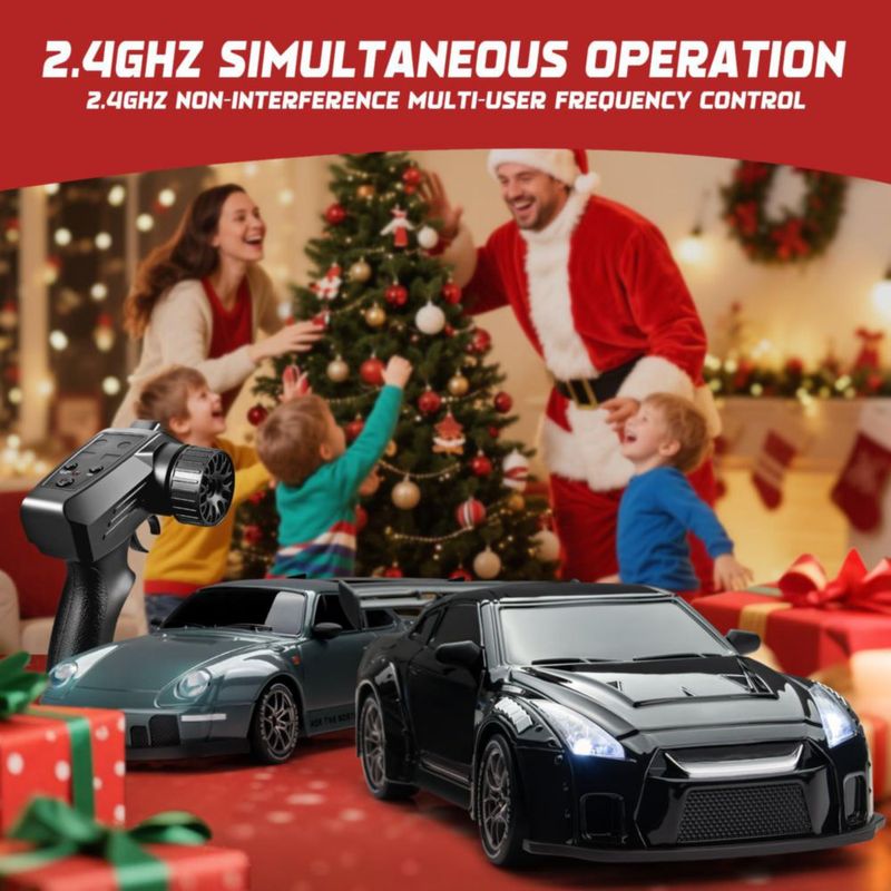 Coche RC de Drift Nowzeth 1/24 Control Remoto Negro