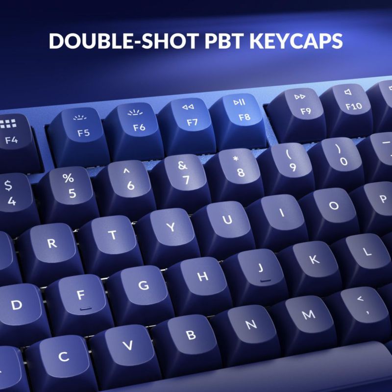 Teclado mecánico Keychron Q3 TKL con cable y perilla azul