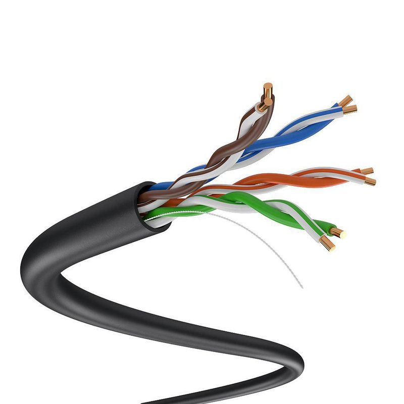 Cable Ethernet SolidLink 305 m CAT5e 24 AWG negro