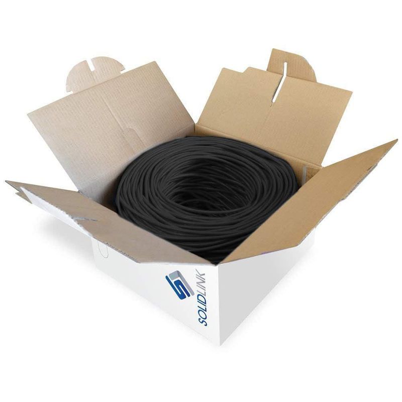 Cable Ethernet SolidLink 305 m CAT5e 24 AWG negro