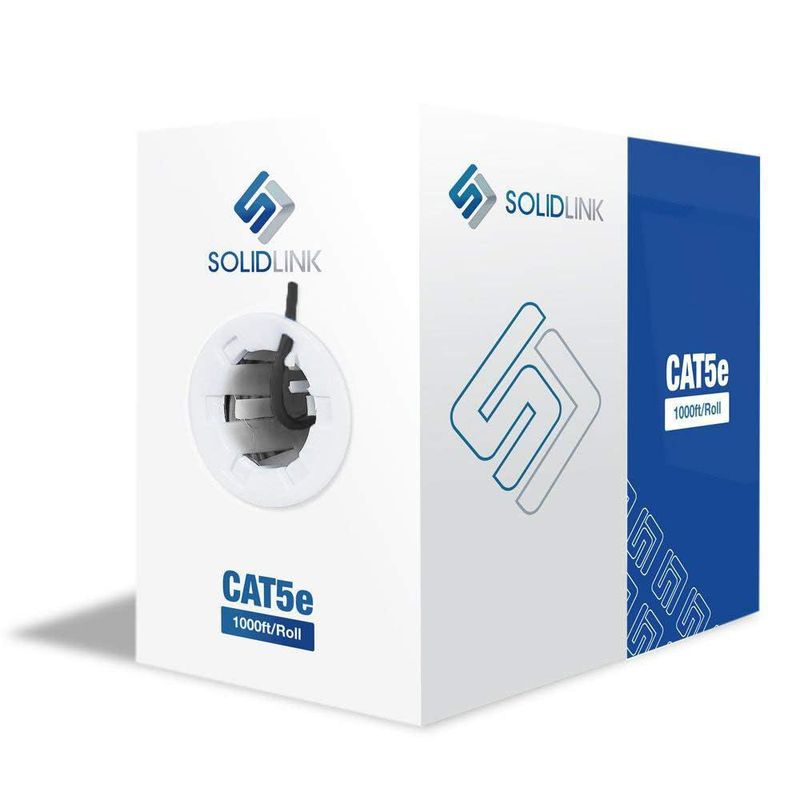 Cable Ethernet SolidLink 305 m CAT5e 24 AWG negro