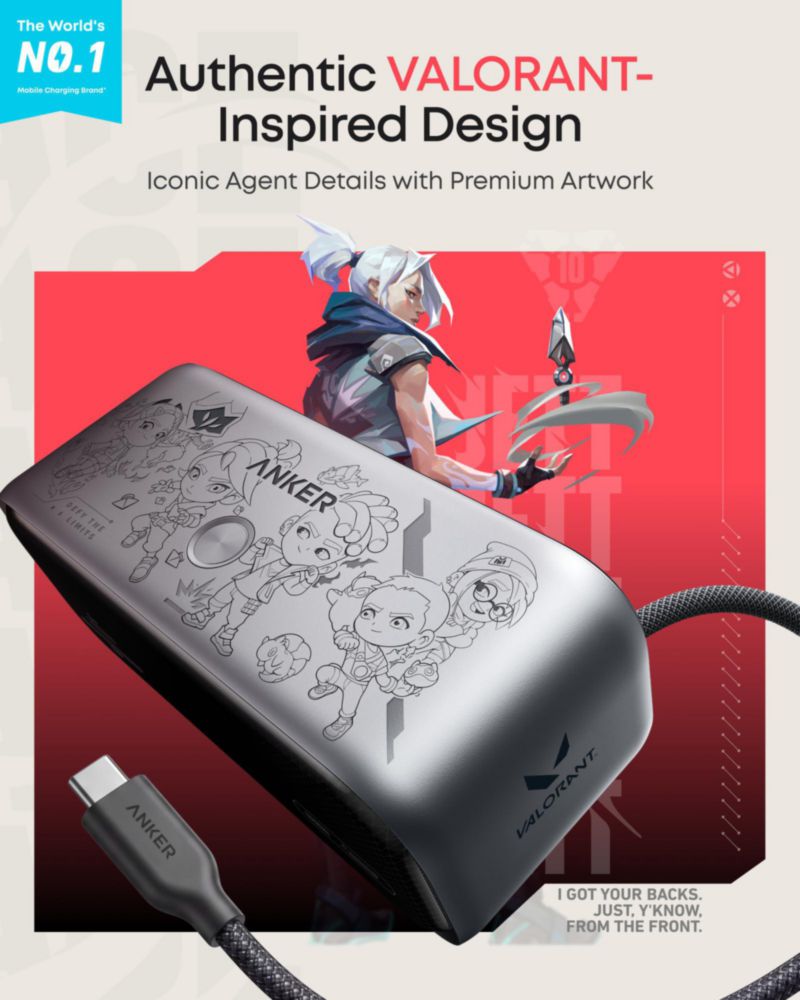 Hub USB‑C Anker VALORANT 10‑en‑1 con Pantalla Inteligente